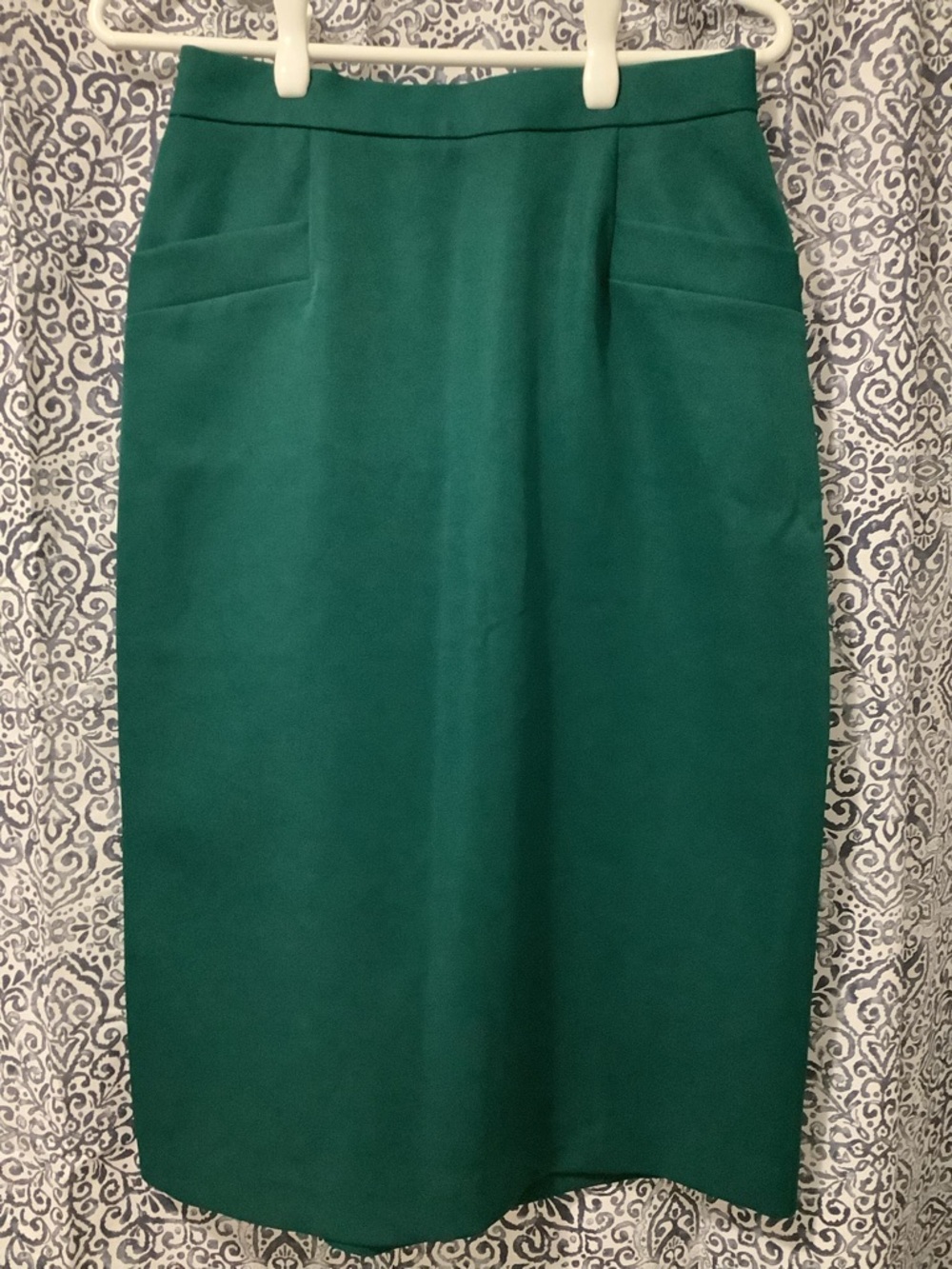 Tailored Emerald Green Pencil Skirt - Women's Classic Workwear